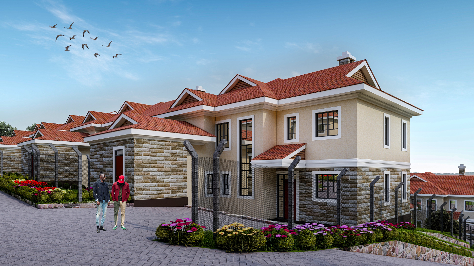 4 Villas middle row v1