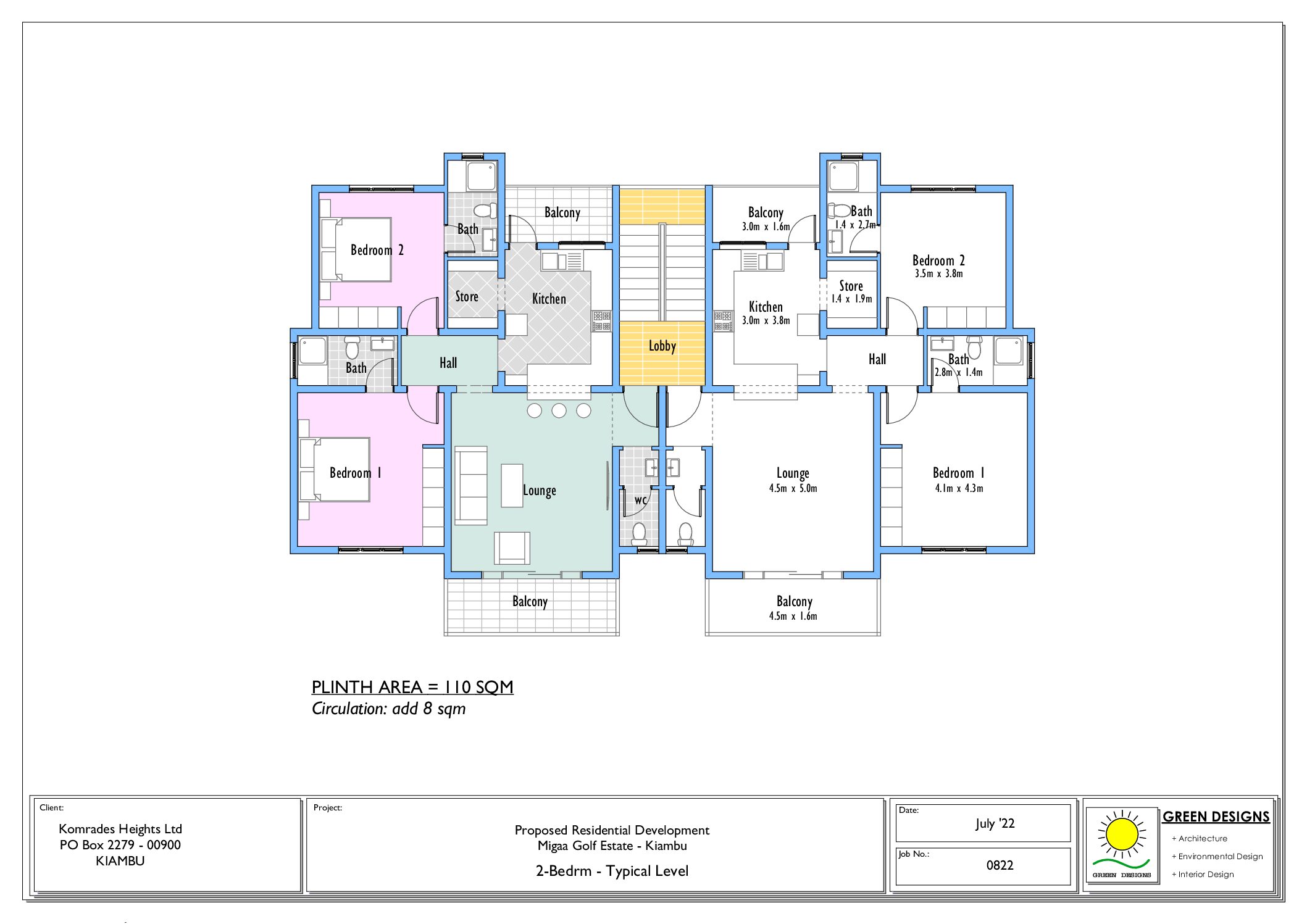 2-Bedroom typical floor